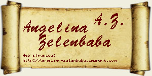 Angelina Zelenbaba vizit kartica